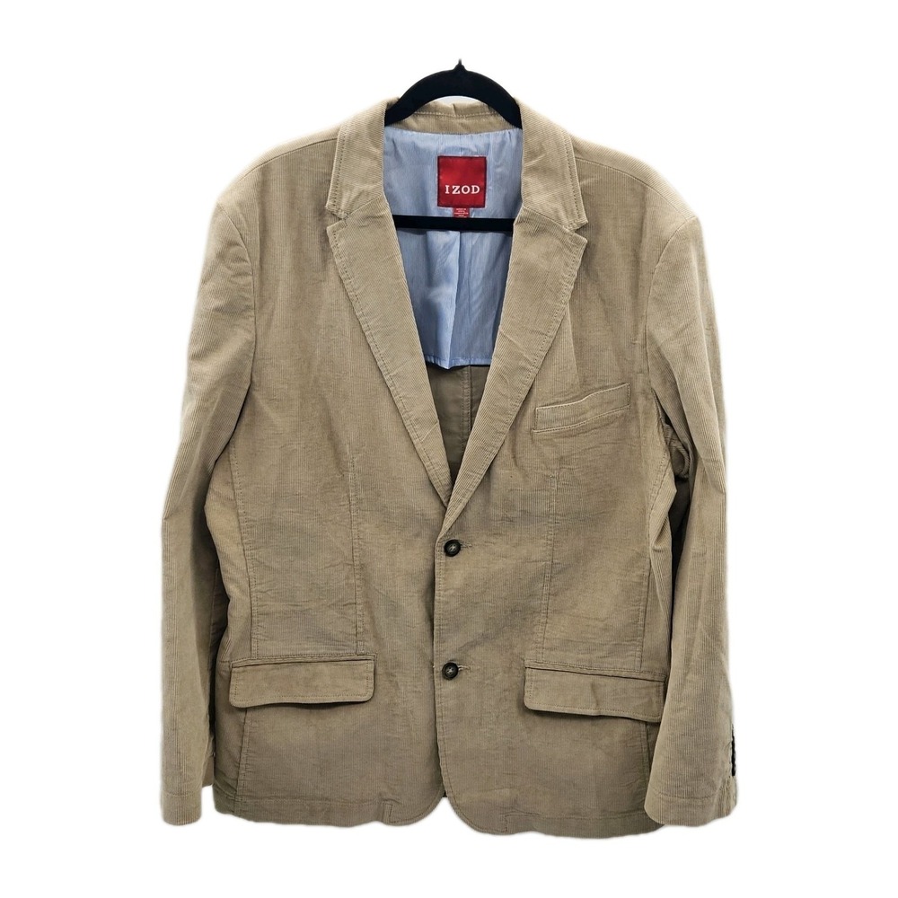 Izod Men's‎ Corduroy Sportcoat Flap Pockets Blazer - Size XL